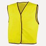 Gilet de haute visibilité, de matériau fluorescent, couleur jaune.